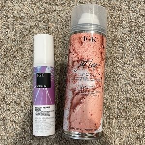 IGK Cash in Serum and Jet Lag dry shampoo